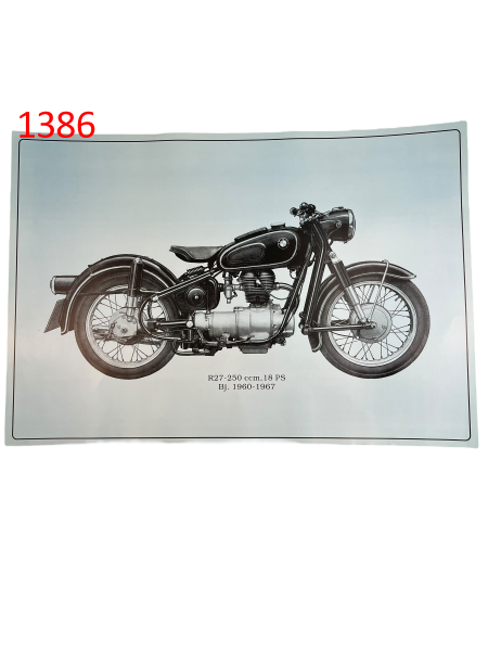 Poster Plakat BMW R27 250 ccm 68 x 48