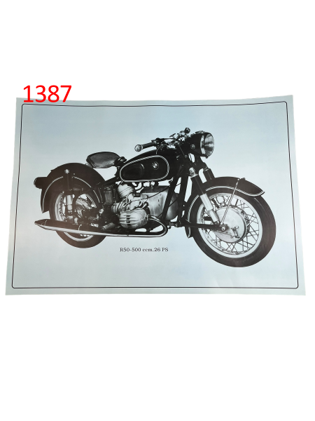 Poster Plakat BMW R50 500 ccm 68 x 48