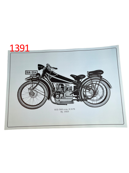 Poster Plakat BMW R32 500 ccm 68 x 48