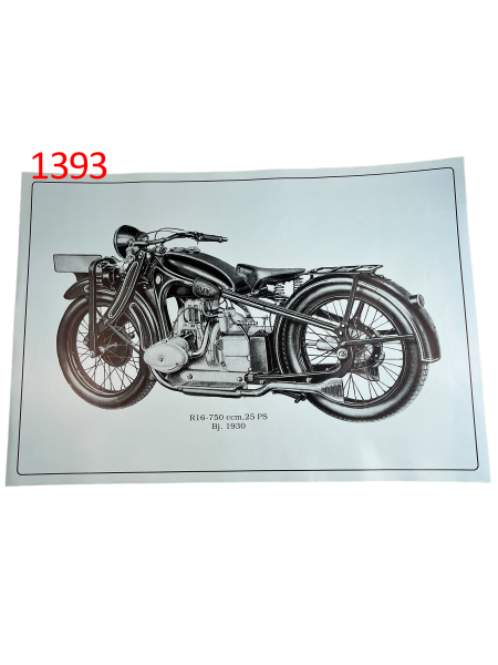 Poster Plakat BMW R16 750 ccm 68 x 48