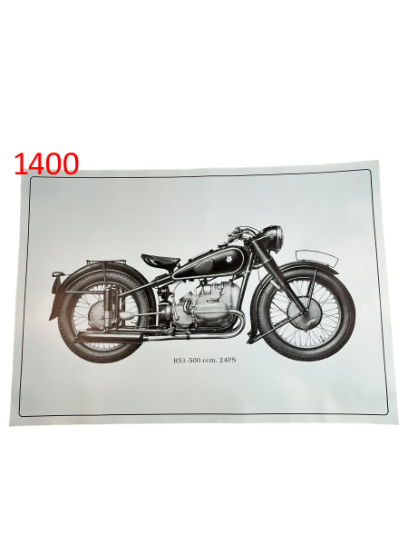 Poster Plakat BMW R51 500 ccm 68 x 48