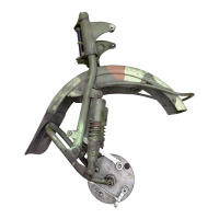 Fourche à bras oscillant, fourche avant, garde-boue, 