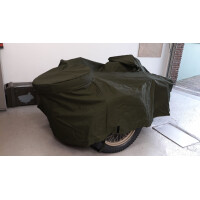 Abdeckplane Schwarz für Gespann M72 CJ750 Ural Dnepr K7