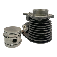 Cylindre gauche SV avec piston, segments gallery